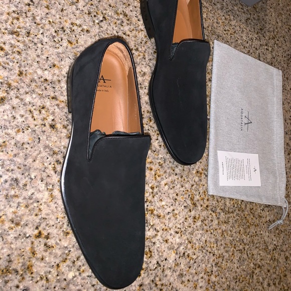 Mens dress shoes, Loafers, Black Suede Size 10 main image 7